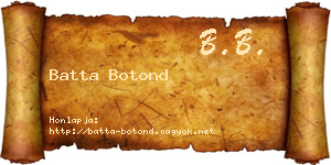 Batta Botond névjegykártya